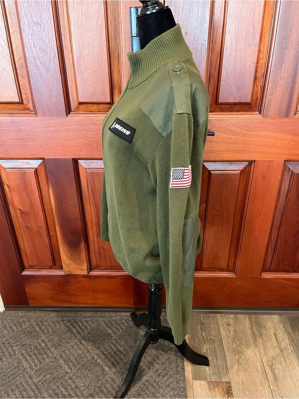 Red Canoe Boeing Flight Cardigan Full Zip Sweater - Army Olive Green Men’s Sz M